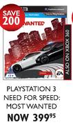 Playstation 3 Need For Speed:Most Wanted