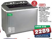Defy 13Kg Metallic Twin Tub Washing Machine-Each