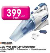 Black & Decker 7.2V Wet And Dry Dustbuster(WV7215)-Each