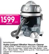 Bennett Read Hydro Compact Filtration Vacuum Cleaner(HVC003)-Each