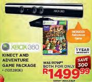 XBox 360 Kinect And Adventure Game Package