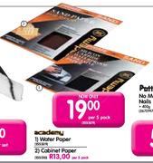 Academy Water Paper-Per 5 Pack