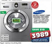 Samsung 7kg Silver Front Load Washing Machine