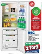 KIC 238ltr Bottom Freezer Fridge