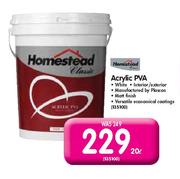 Homestead Acrylic PVA-20ltr