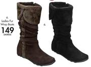 Ladies Fur Wrap Boots
