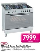 Defy 900mm 5 Burner Gas/Electric Stove (DGS154)-Each