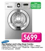 Samsung Washer-7kg and Dryer Combo-3.5kg(WD0704REU/XFA)