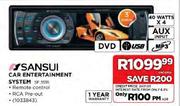 Sansui Car Entertainment System-SF351R