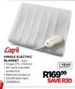 Capil Single Electric Blanket-CEB/S