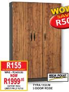 High Point Tyra 115Cm 3 Door Robe