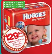 Huggies Dry Comfort Jumbo Pack Disposable Nappies Maxi 4-68's Per Pack