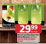 Royal Leerdam Gourmet Wine Glasses-3's Per Pack