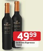 De Krans Espresso-750ml Each