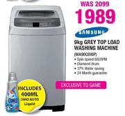 Samsung Grey Top Load Washing Machine-9kg(WA90G9XIP)