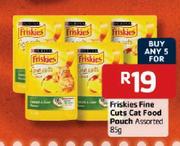 Friskies Fine Cuts Cat Food Pouch Assorted-5 x 85g