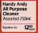 Handy Andy All Purpose Cleaner Assorted-750ml Each