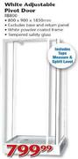 Splash Works White Adjustable Pivot Door (RB800)