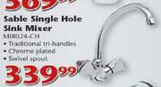 Elements Sable Single Hole Sink Mixer (M18024-CH)