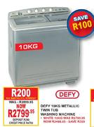 Defy Metallic Twin Tub Washing Machine-10kg