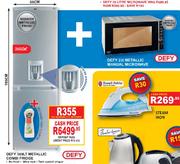 Defy Metallic Combi Fridge-360Ltr + Defy Metallic Manual Microwave-23Ltr