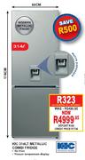 KIC Metallic Combi Fridge-314Ltr