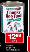 Chunky Dog Food Assorted, Each-775g