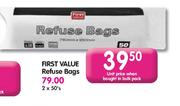 First Value Refuse Bags-1x50's