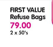 First Value Refuse Bags-2x50's