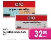 Aro Serviettes Jumbo Pack-200's Each