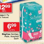Stayfree Sanitary Pads Assorted-6's/10's Each