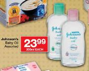 Johnson's Baby Oil Assorted-200ml Each