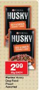 Purina Husky Dog Food Pouch Assorted-85g Each