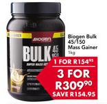 Biogen Bulk 45/150 Mass Gainer-1kg