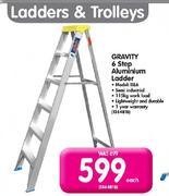 Gravity 6 Step Aluminium Ladder (ISL6)-Each
