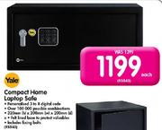 Yale Compact Home Laptop Safe-320mm(h)x200mm(w)x200mm(d) Each