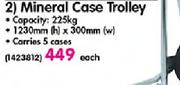 Gravity Mineral Case Trolley-Each