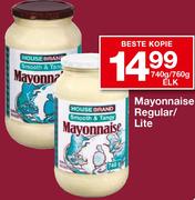 House Brand Mayonnaise Regular/Lite-740g/760g Elk