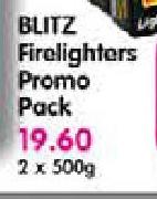 Blitz Firelighters Promo Pack-2x500g
