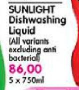 Sunlight Dishwashing-Liquid-5x750ml