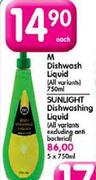M Dishwash Liquid-750ml Each