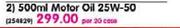 Castrol Motor Oil 25W-50 Per 20 Cases of 500ml