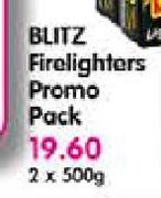 Blitz Firelighters Promo Pack-2x500gm