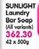 Sunlight Laundry Bar Soap-42 x 500g Pack