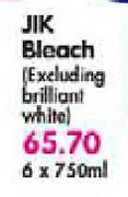 JIK Bleach(Excluding Brilliant White)-6  x 750ml Pack