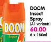 Doom Insect Spray-6x180ml Each