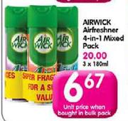 Airwick Airfreshner 4 In 1 Mixed Pack-180ml