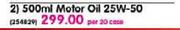 Castrol 500ml Motor Oil 25W-50-20 casesx500ml