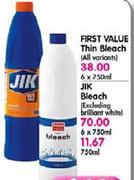 Jik Bleach(Excluding Brilliant White)-750Ml
