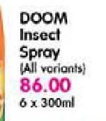 Doom Insect Spray(All variants)-6x300ml